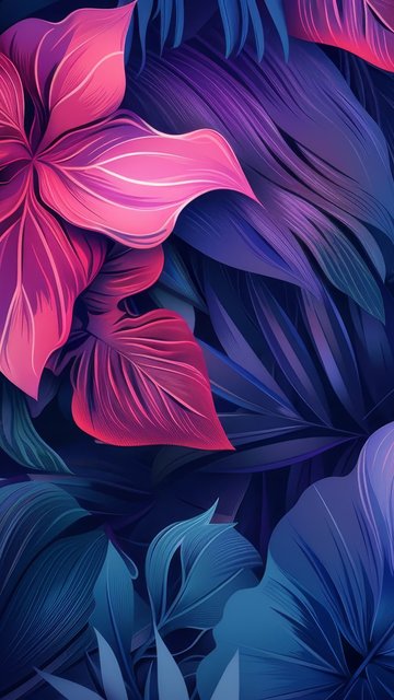 Tropical leaves from the jungle - Wallpapers for Nokia, Samsung in 360x640 resolution