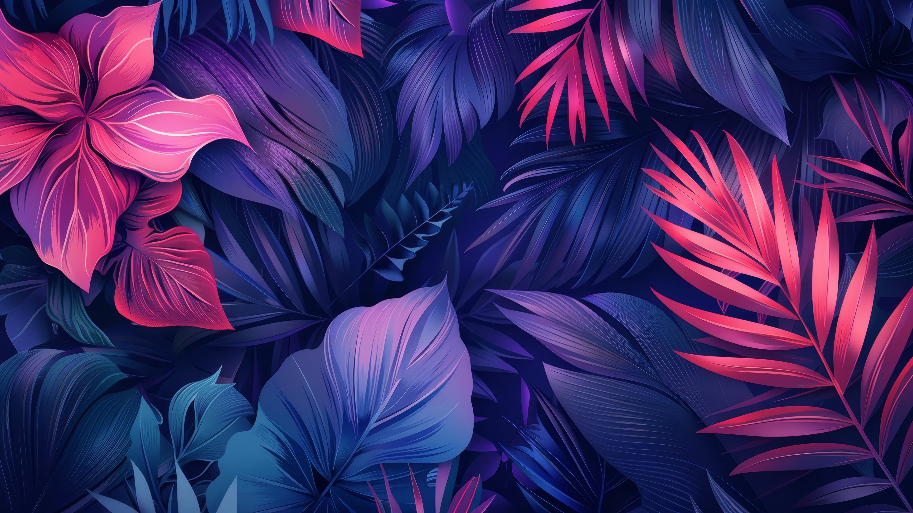 Tropical leaves from the jungle - 4K PC Wallpapers in 3840x2160 resolution