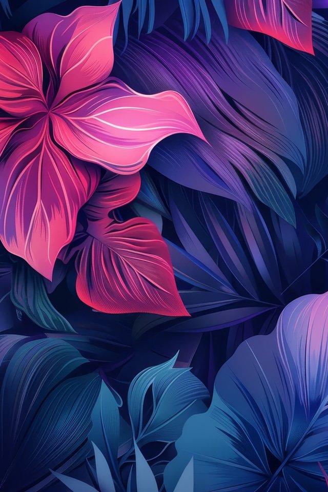 Tropical leaves from the jungle - Wallpapers for iPhone 4/4S in 640x960 resolution