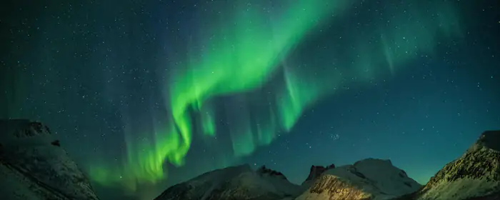 Space wallpapers: aurora, snow, mountains, stars