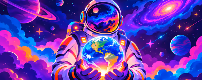 Dual Monitor Wallpapers Constellation (7680x2160): astronaut, Earth, galaxy, planet