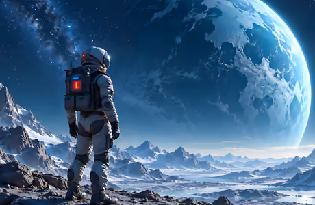 XGA+ Snow wallpapers (1152x864): astronaut, planet, mountains, galaxy