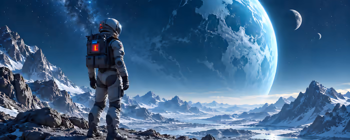 UltraWide 21:9 Helmet wallpapers (2560x1080): astronaut, planet, mountains, galaxy