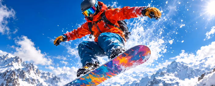 Sport wallpapers: snowboarder, man, jump, mountains