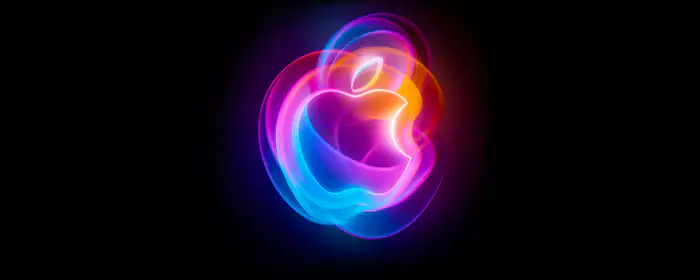 UltraWide 32:9 обои (5120x1440): Apple Inc, логотип, неон, свет