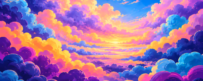 5K2K UltraWide 21:9 Evening wallpapers (5120x2160): colorful sunset, clouds, sky, horizon