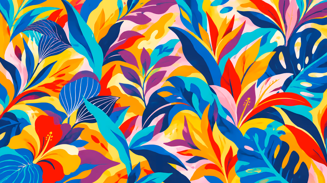 Abstract Tropical Leaf Composition - Wallpapers for iPhone 5/5S/5C/SE in 640x1136 resolution