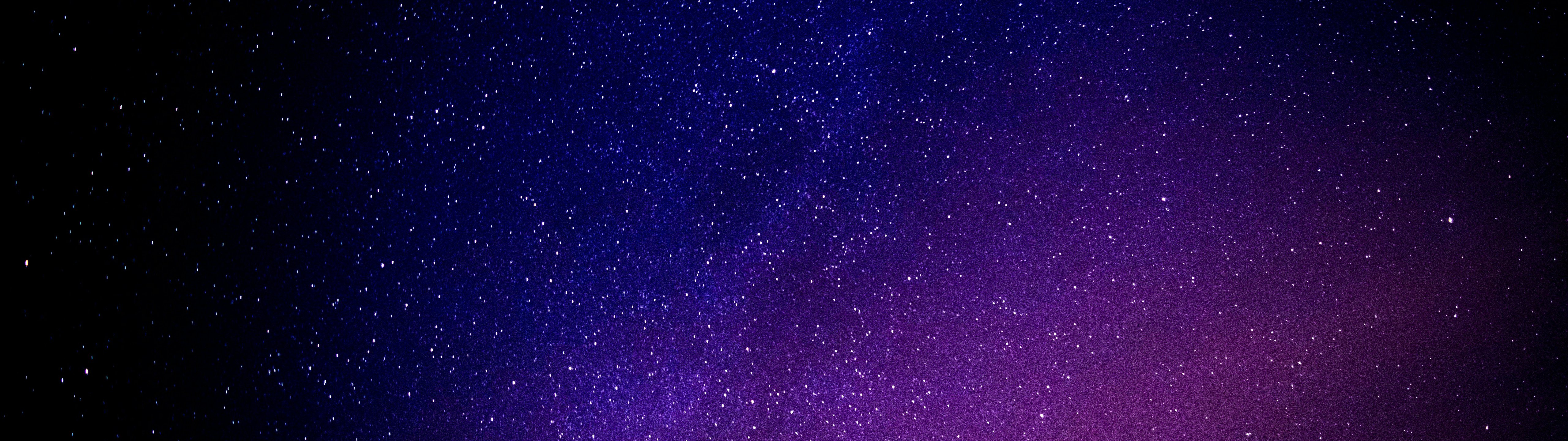 Star-filled night sky with galaxy - UltraWide 32:9 wallpapers in 5120x1440 resolution