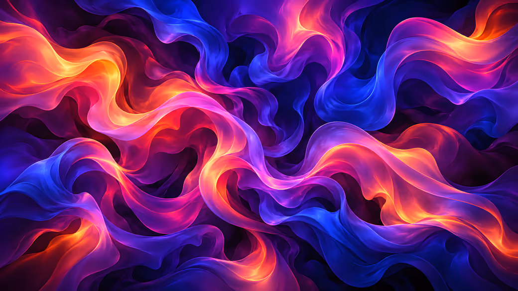 Abstract Waves of Light and Shadow — desktop and phone wallpaper, free download