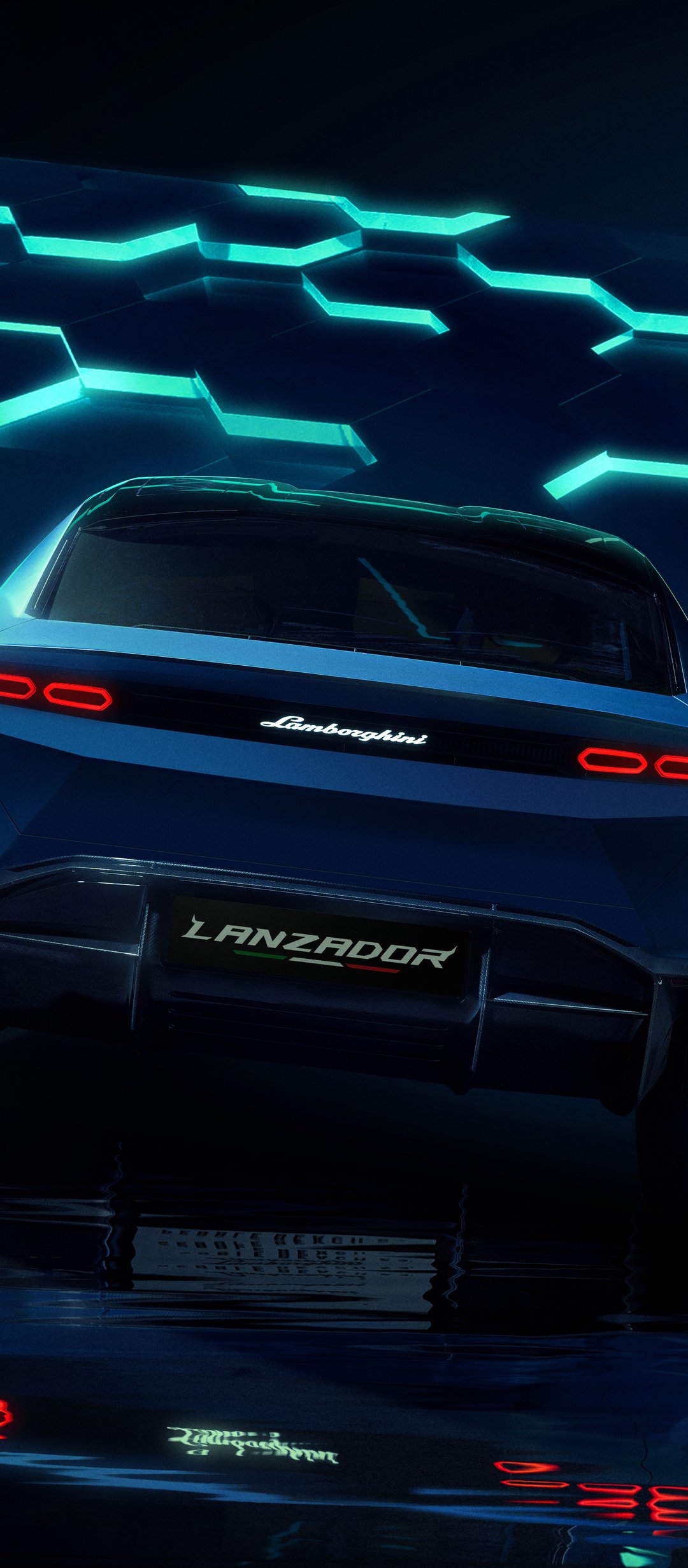 Lamborghini Lanzador rear view - Wallpapers for TECNO/Infinix in 1080x2460 resolution