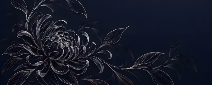 5K2K UltraWide 21:9 wallpapers (5120x2160): chrysanthemum, leaves, branch, ink