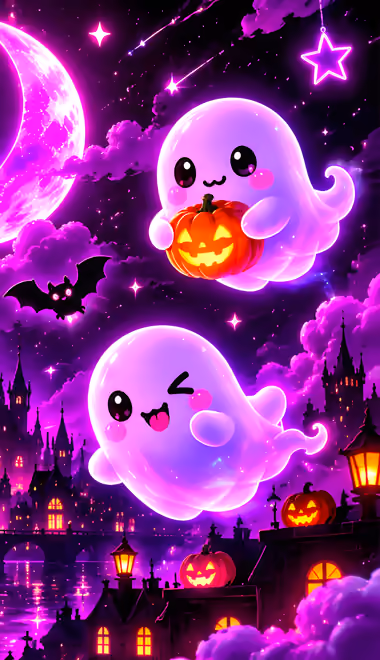 Wallpapers for HTC/BlackBerry (480x640): Halloween, jack-o-lantern, ghost, castle