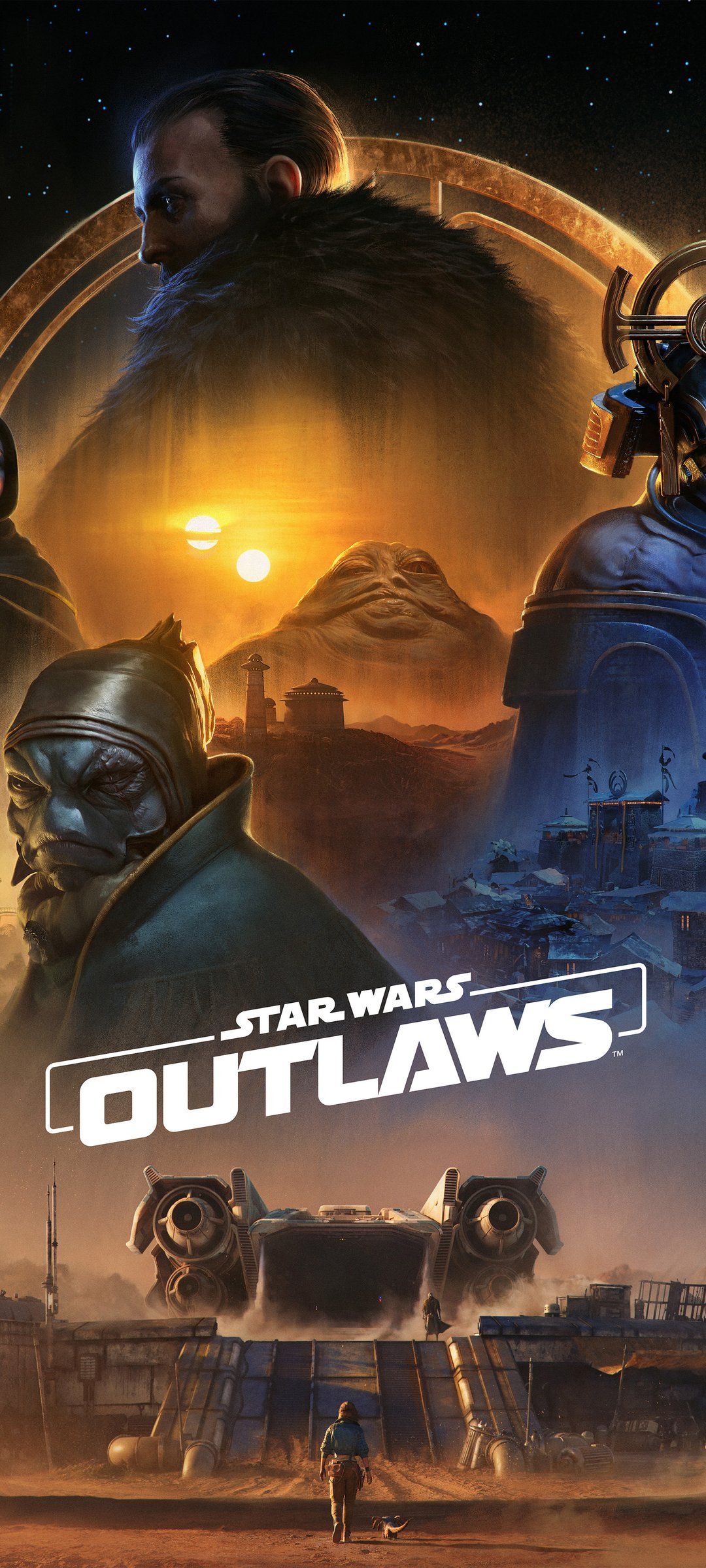 Star Wars Outlaws characters - Wallpapers for Samsung Galaxy M55, POCO M4/X4/X5, Xiaomi Redmi 12/13/Note 13/Note 14/Note 14S in 1080x2400 resolution