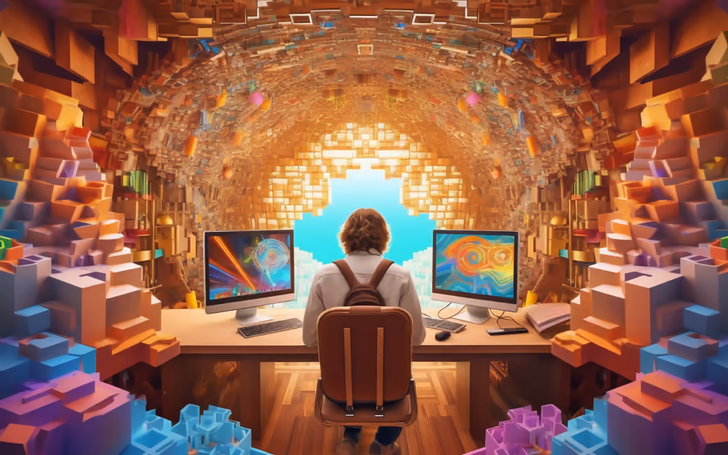 Creative workspace — desktop and phone wallpaper, free download