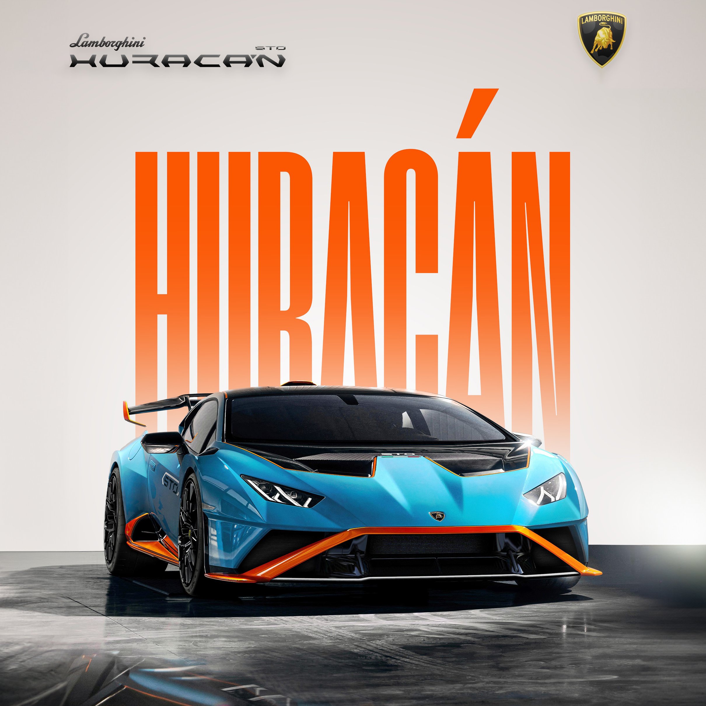 Lamborghini Huracán STO спереди - Обои для iPad Pro 11″ 2024 в разрешении 2420x2420