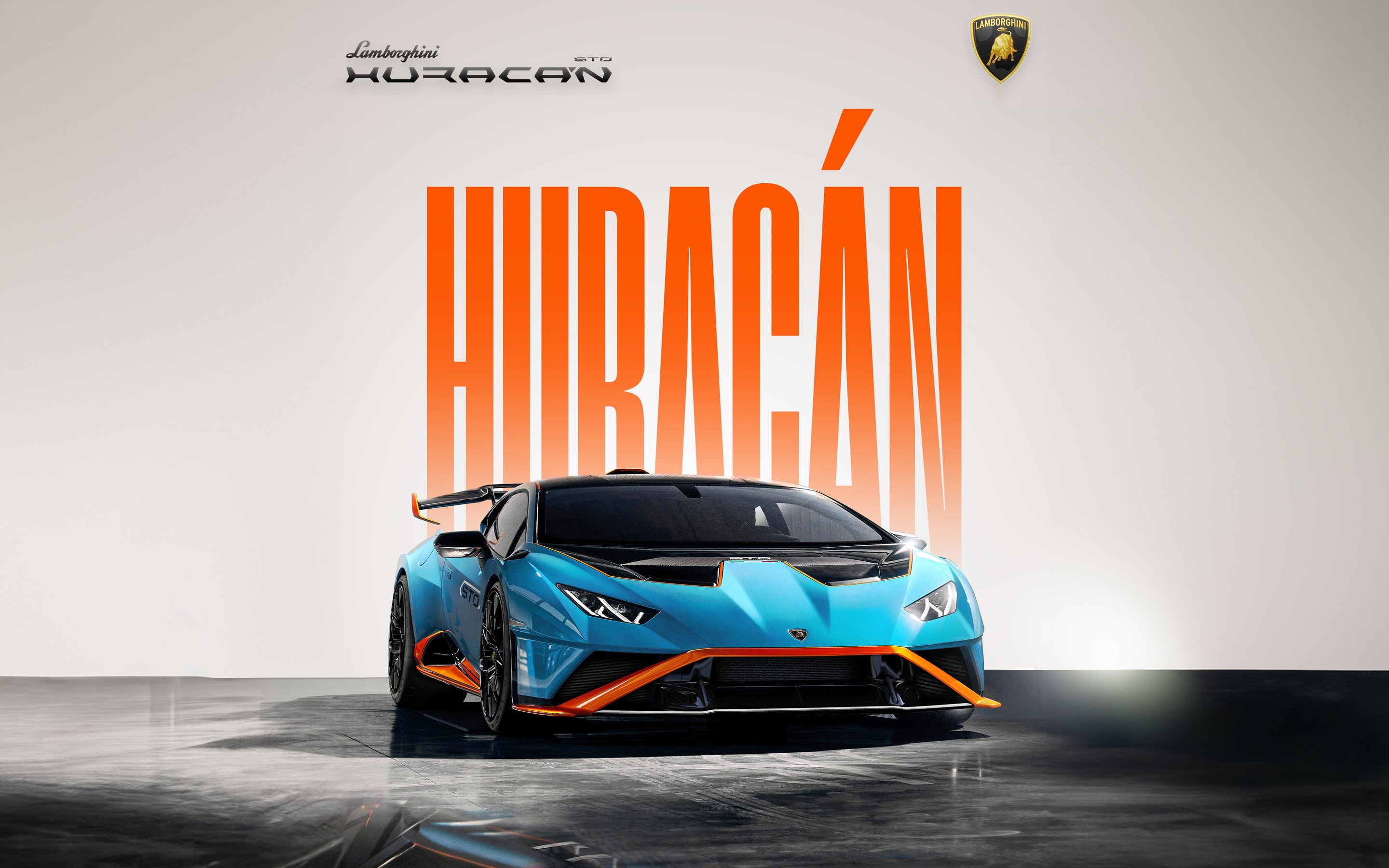 Lamborghini Huracán STO спереди - Обои для Apple MacBook 15″ в разрешении 2880x1800