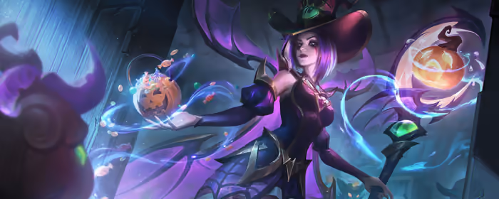 UltraWide 32:9 LeBlanc wallpapers (5120x1440): LeBlanc, League Of Legends, Halloween, witch