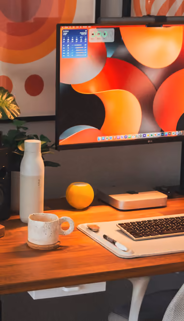 Interior design wallpapers: workspace, desk, pC, monitor