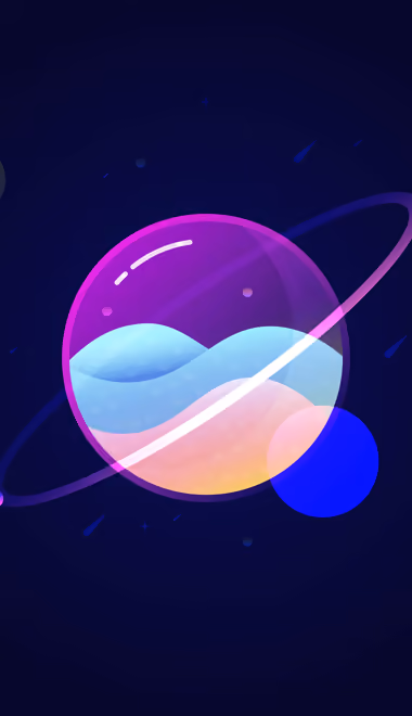 Illustrations wallpapers: Saturn, planet, ring, stars