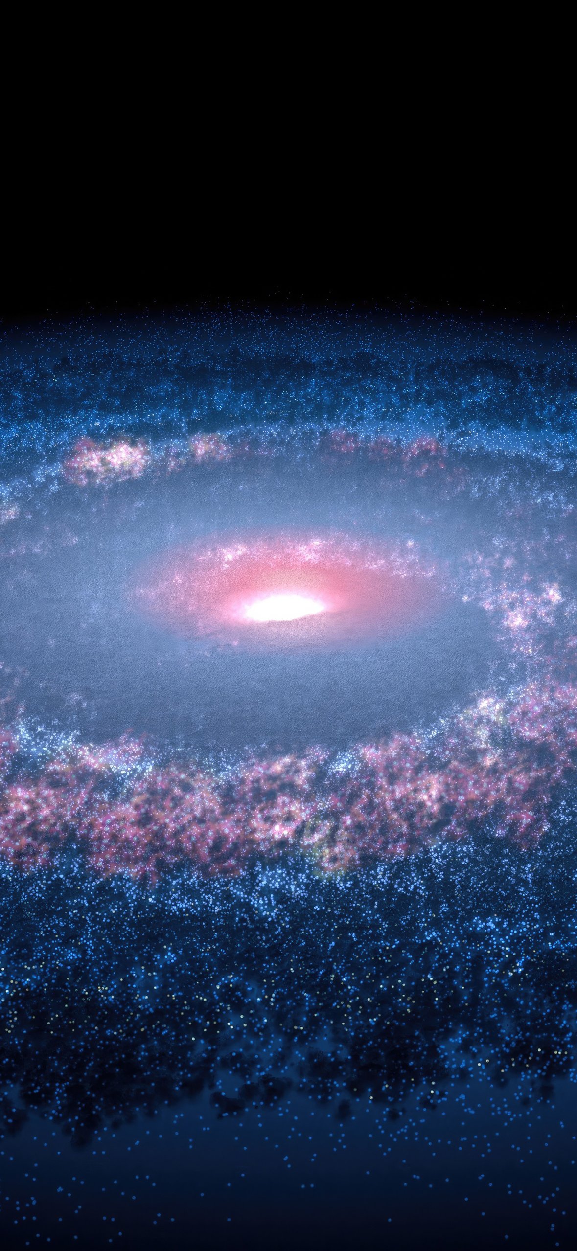 Large spiral galaxy - Wallpapers for iPhone 14 Pro/15 Pro in 1179x2556 resolution