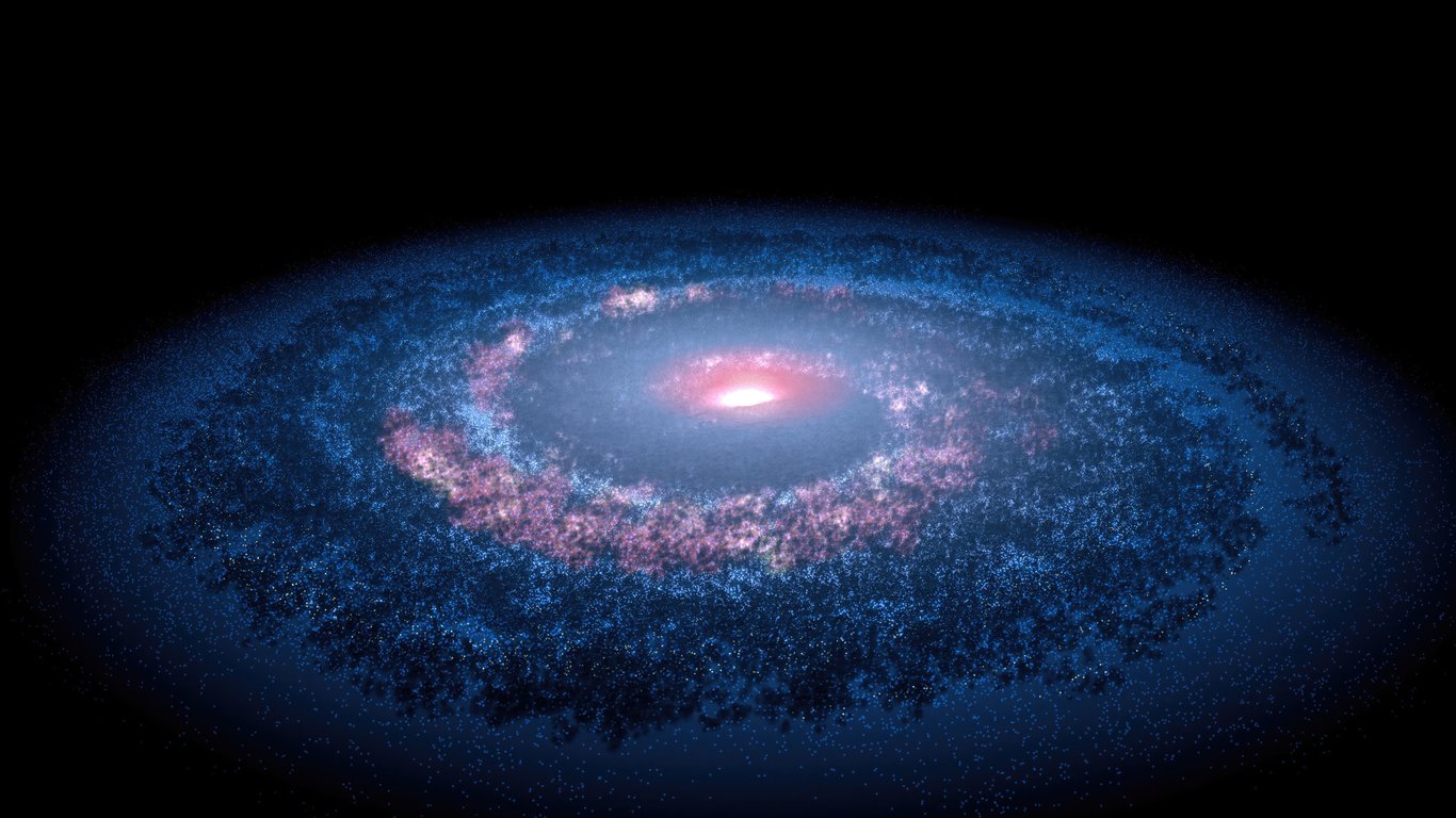 Large spiral galaxy - Laptop Wallpapers in 1366x768 resolution