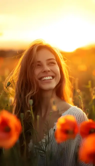 People wallpapers: girl, smile, summer, field