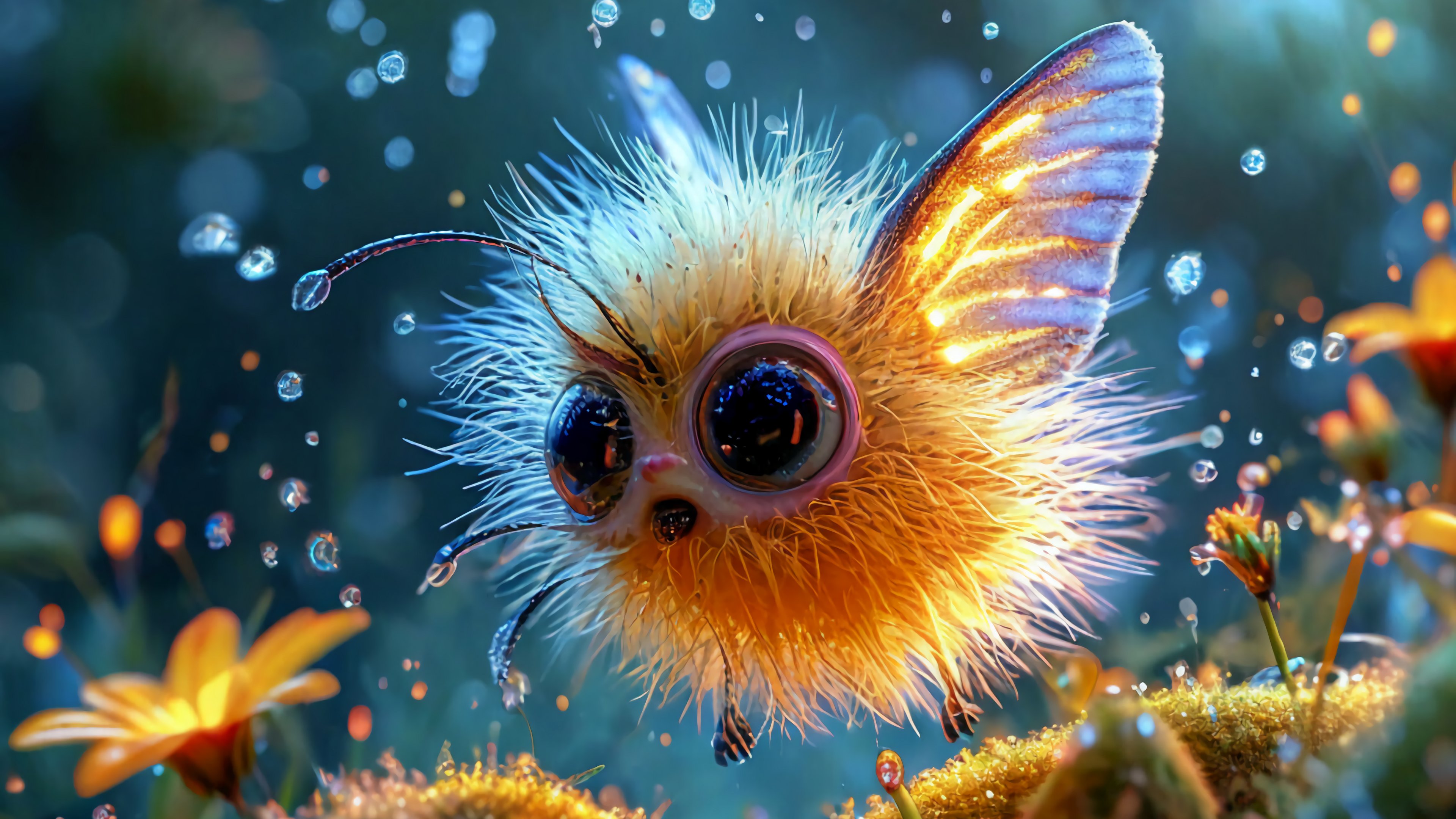 Fluffy fantasy insect - 4K PC Wallpapers in 3840x2160 resolution