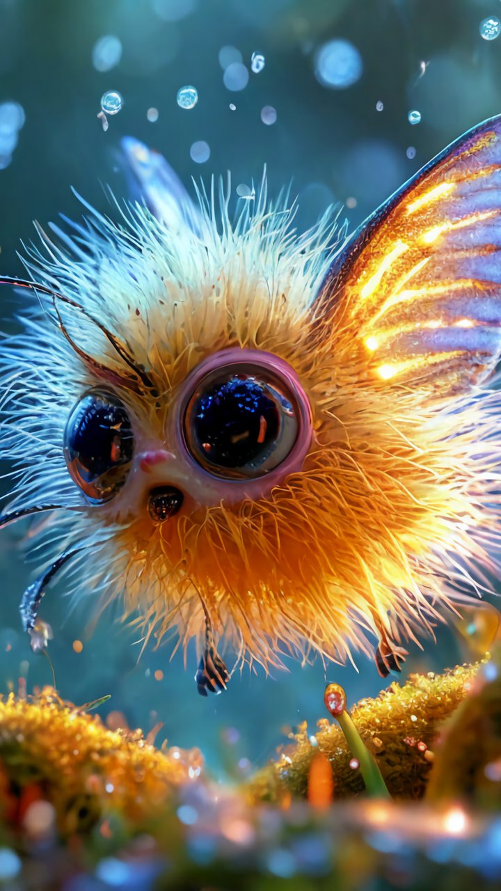 Fluffy fantasy insect - Wallpapers for Samsung/LG in 720x1280 resolution