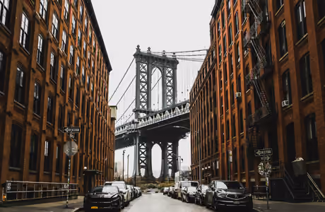 Cities wallpapers: Brooklyn, New York City, Manhattan Bridge, winter