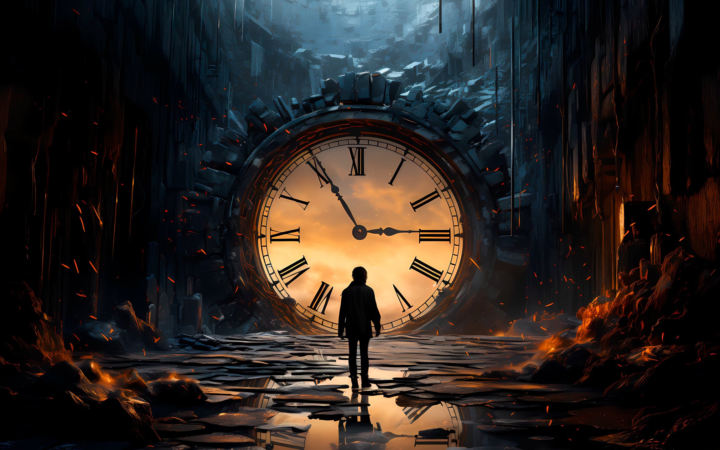 Big Clock portal - Wallpapers for Apple MacBook 12″ in 2304x1440 resolution