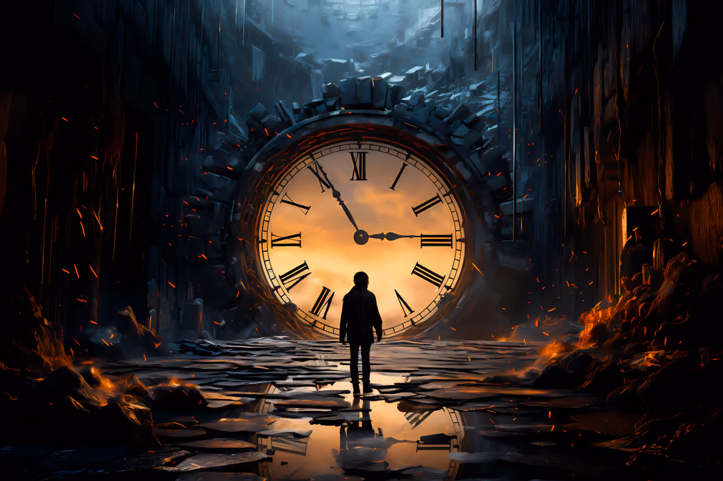 Big Clock portal - Wallpapers for Apple MacBook 16″ in 3072x1920 resolution