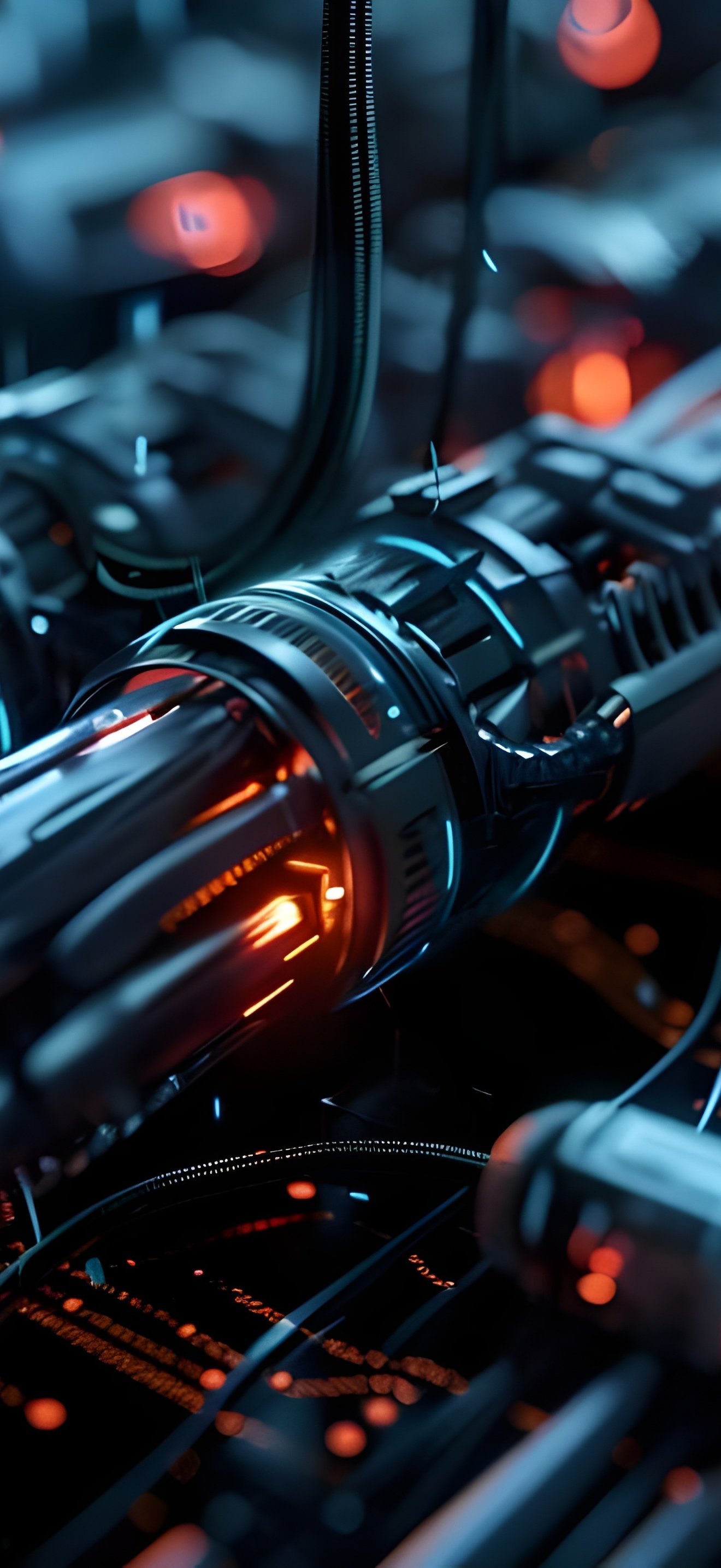 Futuristic data cables - Wallpapers for iPhone 18 Pro Max/17 Pro Max/16 Pro Max in 1320x2868 resolution