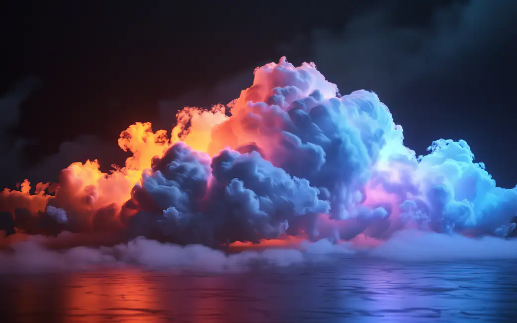 Glowing cloud — desktop and phone wallpaper, free download